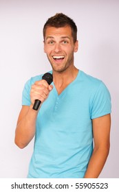 Young Man With Microphone