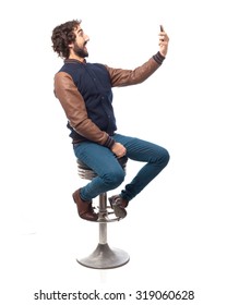 1,560 Man Sitting On A Bar Stool Images, Stock Photos & Vectors ...