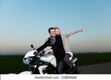 Young Man With Motor Bike