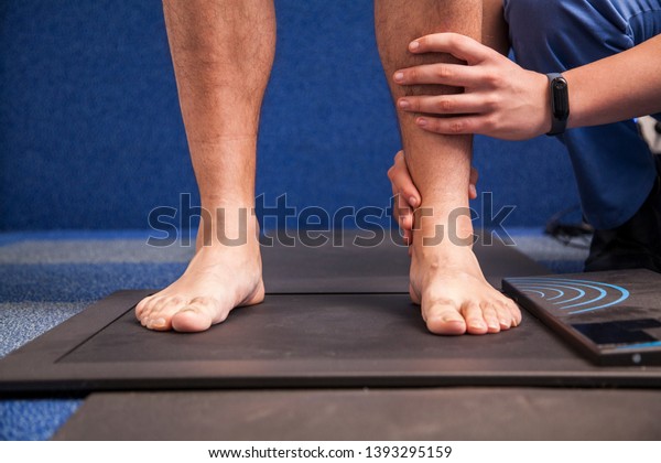 Young Man On Study Tread Podiatry Stock Photo Edit Now 1393295159