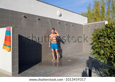 Similar – Foto Bild Männer in der Dusche schön