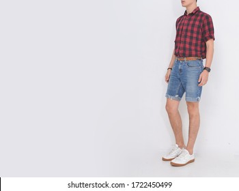 Man Fashion Denim Shorts Images Stock Photos Vectors Shutterstock