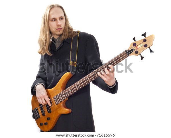 man playing bass