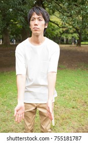 Young man posing