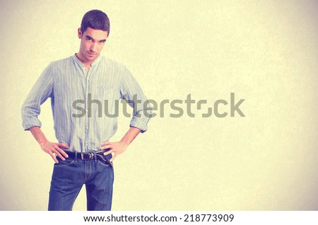 young man posing