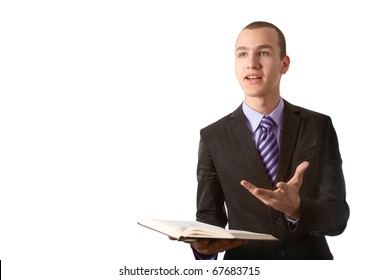 Young Man Preach Gospel Front White Stock Photo Edit Now