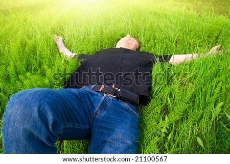 Similar – Image, Stock Photo 2 women lying on a meadow