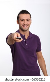 Young Man With Remote Control