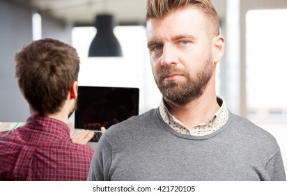 young man sad expression