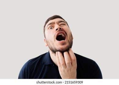 Young Man Scratching Bearded Bearded Guy Stock Photo 2151659309 ...