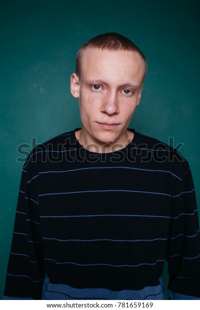 Young Man Short Hair Clean Skin Stock Image Download Now