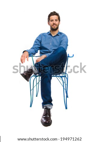 young man sitting