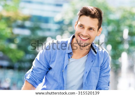 Young man smiling
