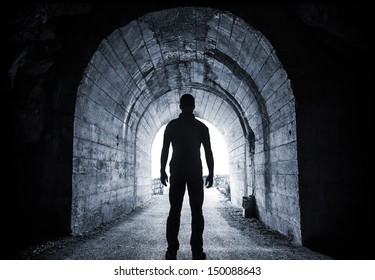 Silhouette Man Walking Away Images, Stock Photos & Vectors | Shutterstock Silhouette Man Walking Tunnel