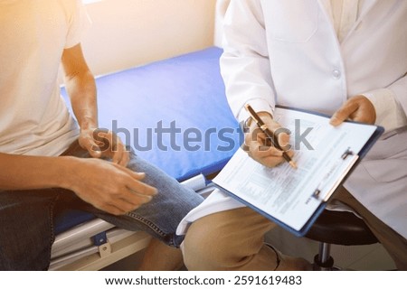A young man suffering from erectile dysfunction seeks consultation with a specialist to identify the cause of his erectile dysfunction and seek treatment or cure for the erectile dysfunction.