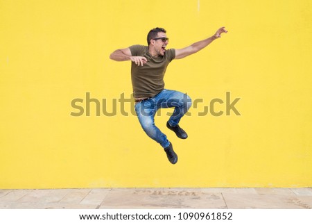 Similar – Mann mit Sonnenbrille und Posing