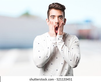 Young Man Surprised