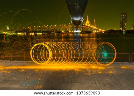 Similar – Foto Bild Nachtaufnahme der Kettenbrücke in Budapest