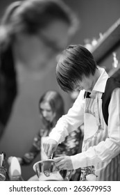 Young Man Taking Cooking Class