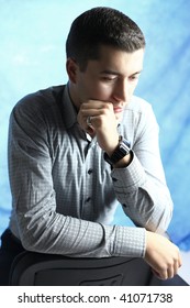 Young man thinking
