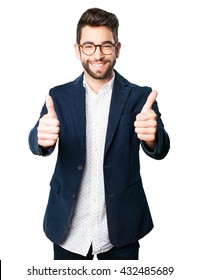 Young Man With Thumb Up