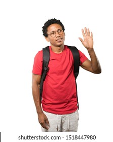 Young Man Waving With His Hand