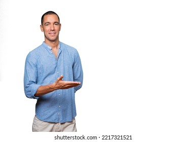 Young Man Waving With His Hand