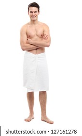 Young Man Wearing Towel