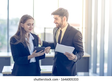 Young Manager Talking Female Secretary Office Stock Photo 1646005333 ...