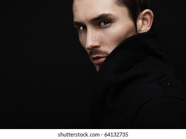 Young man's portrait. Close-up face. - Powered by Shutterstock