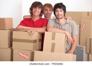 Young Men On Moving Day