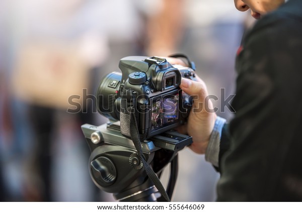 Cloud Unlike social Young Men Takes Video Camera On Stock Photo 555646069 | Shutterstock