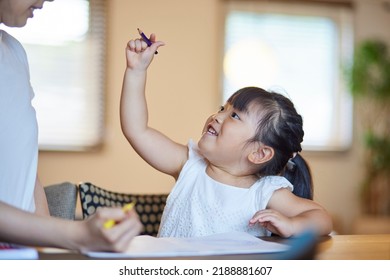 Young Mom And 3 Year Old Daughter