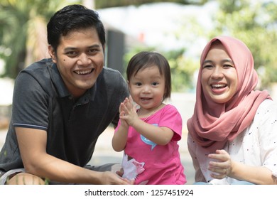 Young Muslim Family One Children Playing Stock Photo 1257451924 ...