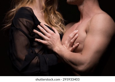 Touching Naked Breast
