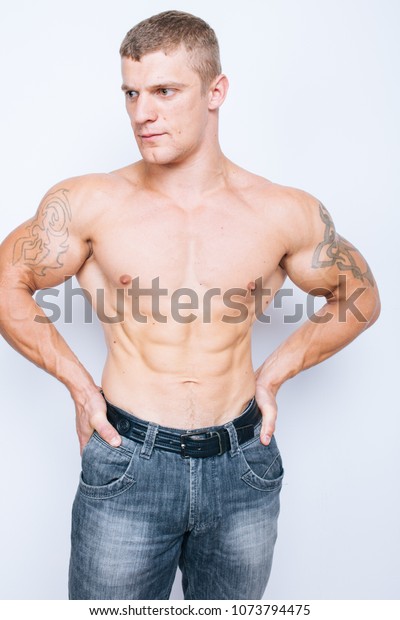 Young Naked Male Bodybuilder Relief Muscles Stock Image Download Now