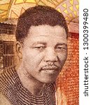 Young Nelson Mandela on South Africa 20 rand note. President of South Africa, Nobel Peace Prize winner.