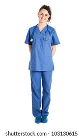 Young Nurse Full Length Portrait