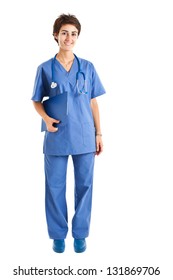 Young Nurse Full Length Portrait