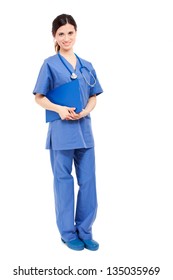 Young Nurse Full Length Portrait