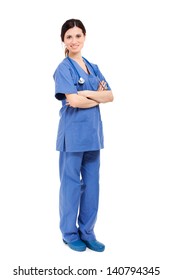 Young Nurse Full Length Portrait 