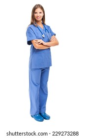 Young Nurse Full Length Portrait 