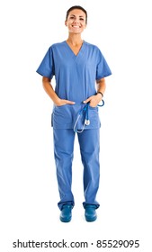 Young Nurse Full Length Portrait