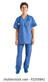 Young Nurse Full Length Portrait