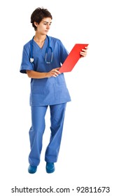 Young Nurse Full Length Portrait