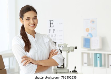 Young Ophthalmologist In Modern Clinic