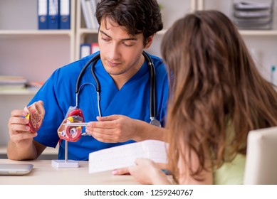 Young Patient Visiting Doctor Cardiologist 