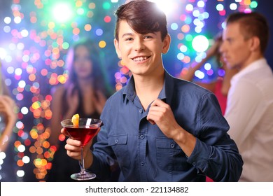 Young people dancing at party 