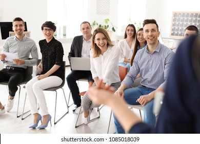 Young People Having Business Training In Office