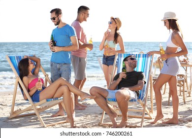 Young people having party on beach - Powered by Shutterstock